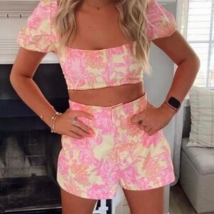 White fox yellow and pink set worn once size small